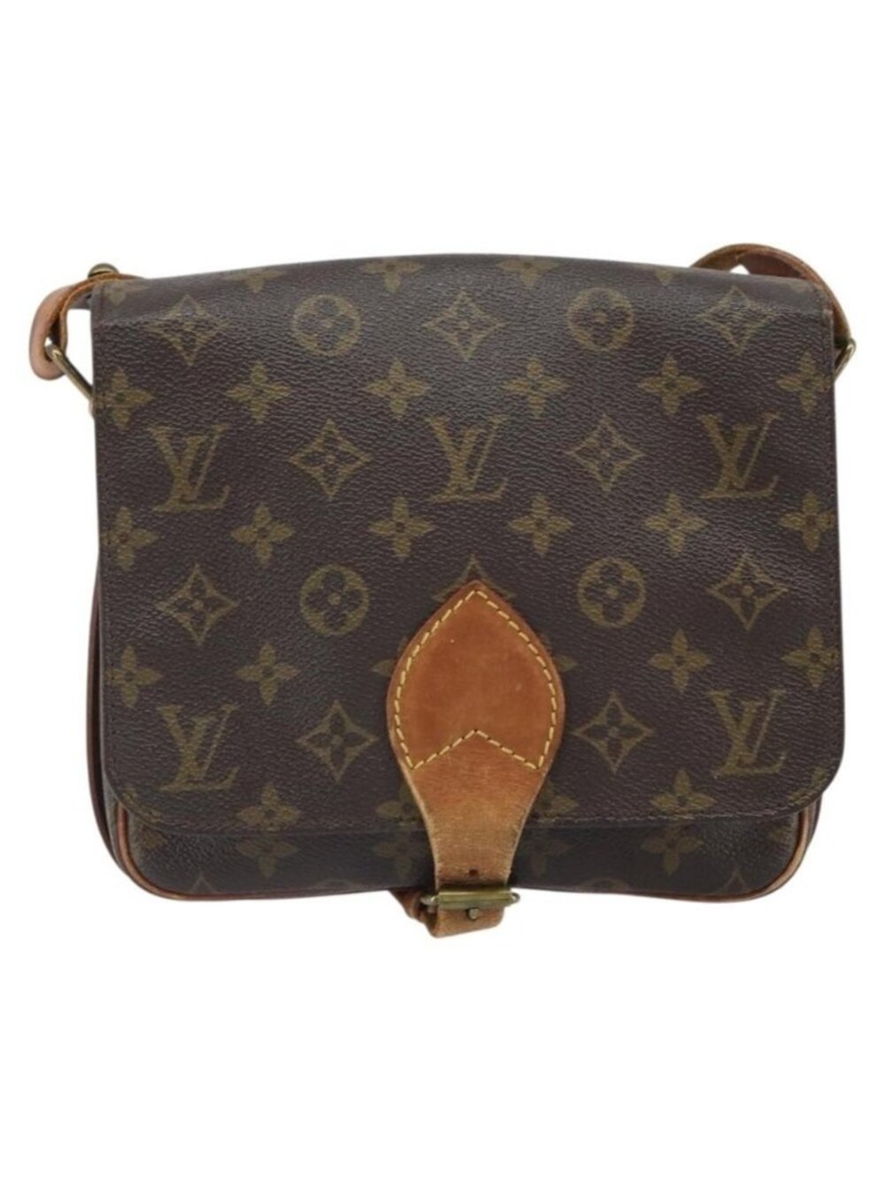 Authentic LOUIS VUITTON Monogram Cartouchiere MM Shoulder Bag M51253 LV - Picture 5 of 16